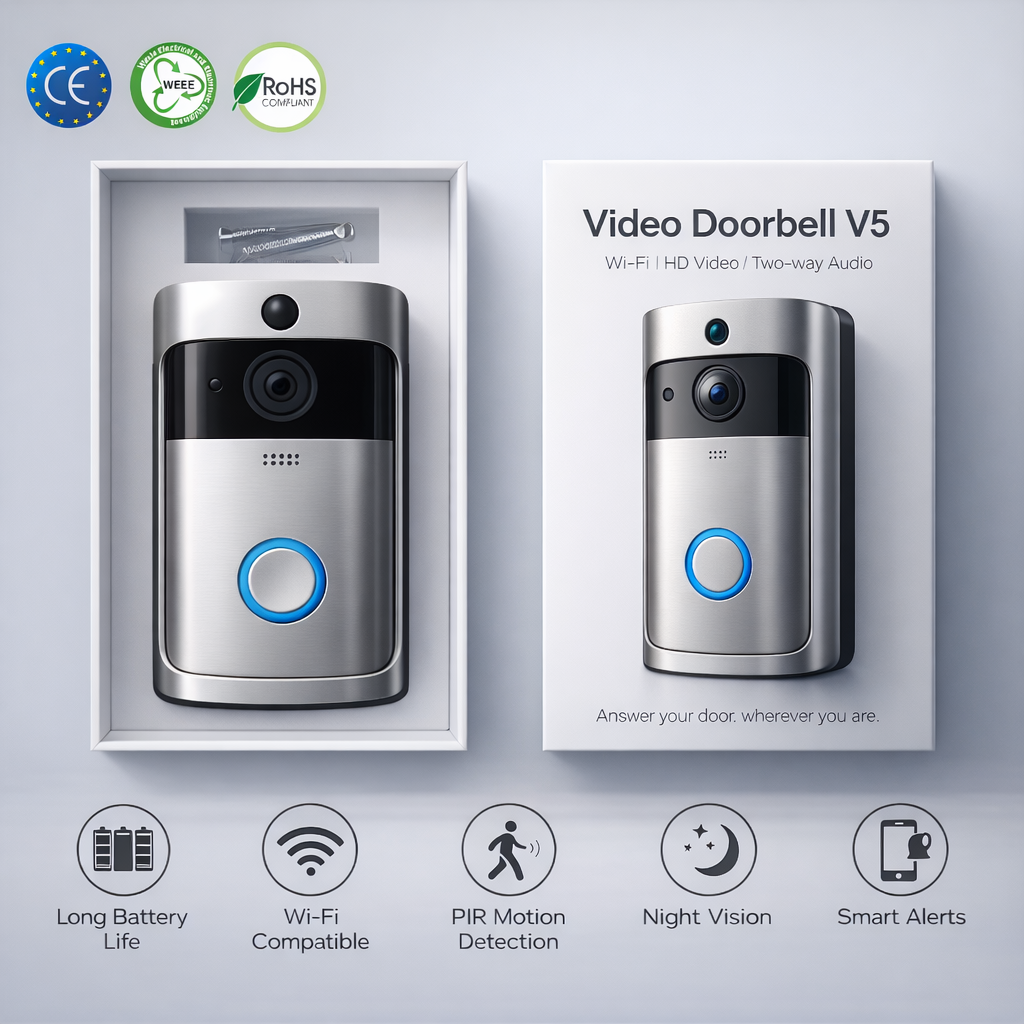 V5 + Wireless Chime + 3x Lithium Batteries