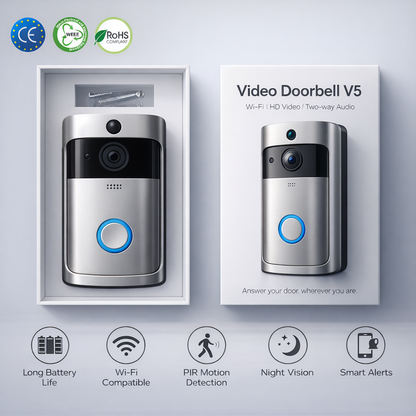 V5 + Wireless Chime + 3x Lithium Batteries
