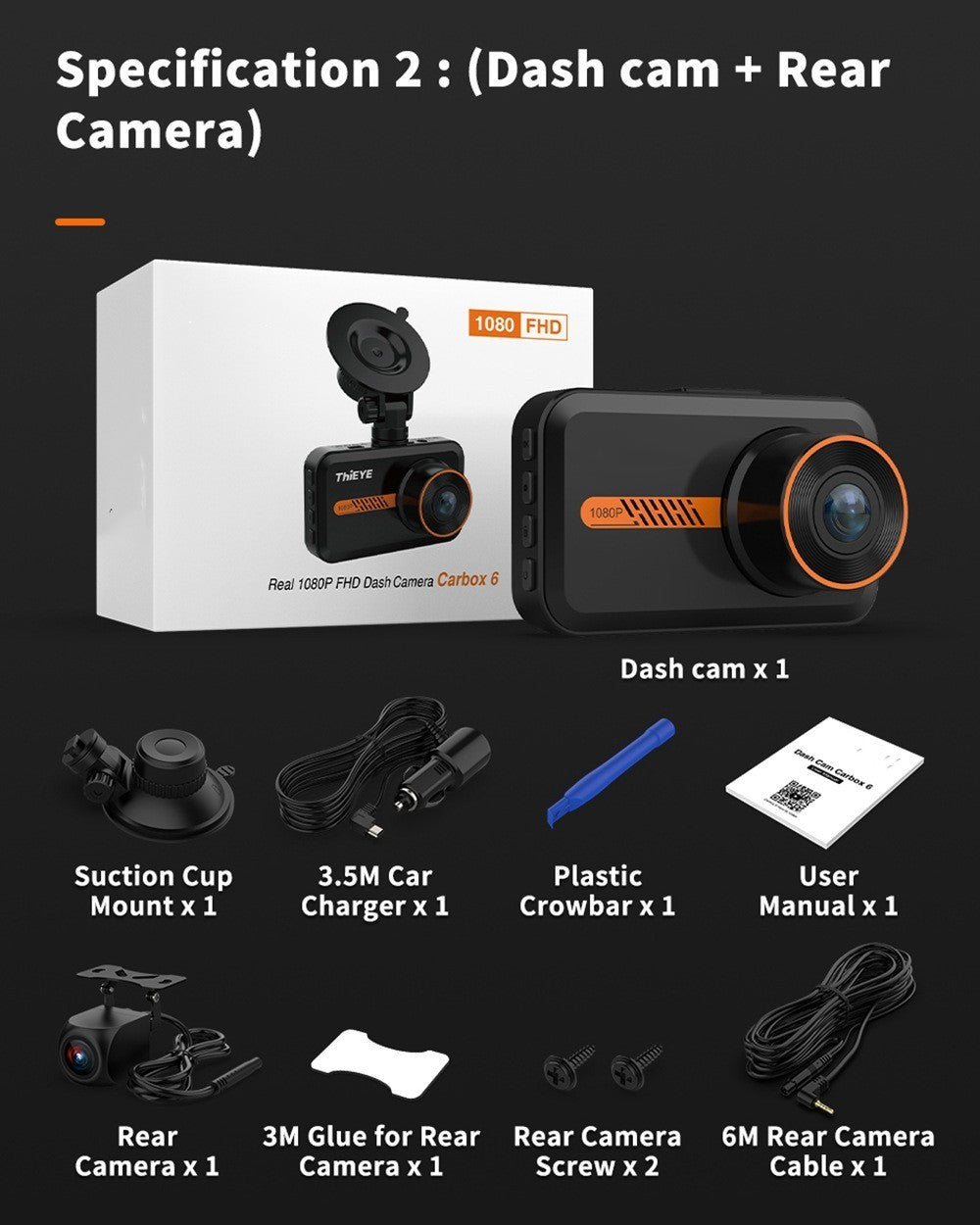 Dashcam Vorne Und Hinten Auto Kamera Dual Dashcam 1080P FHD